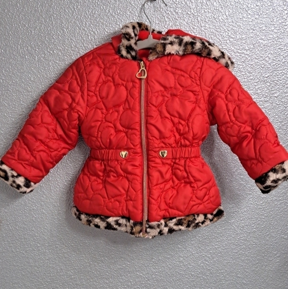 Pacific Trail Red Fur Lined Jacket Size 2T O784